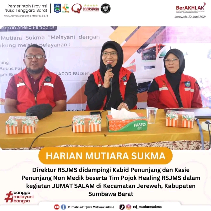 RSJ MUTIARA SUKMA KEMBALI HADIR DALAM KEGIATAN JUMAT SALAM DI KABUPATEN SUMBAWA BARAT